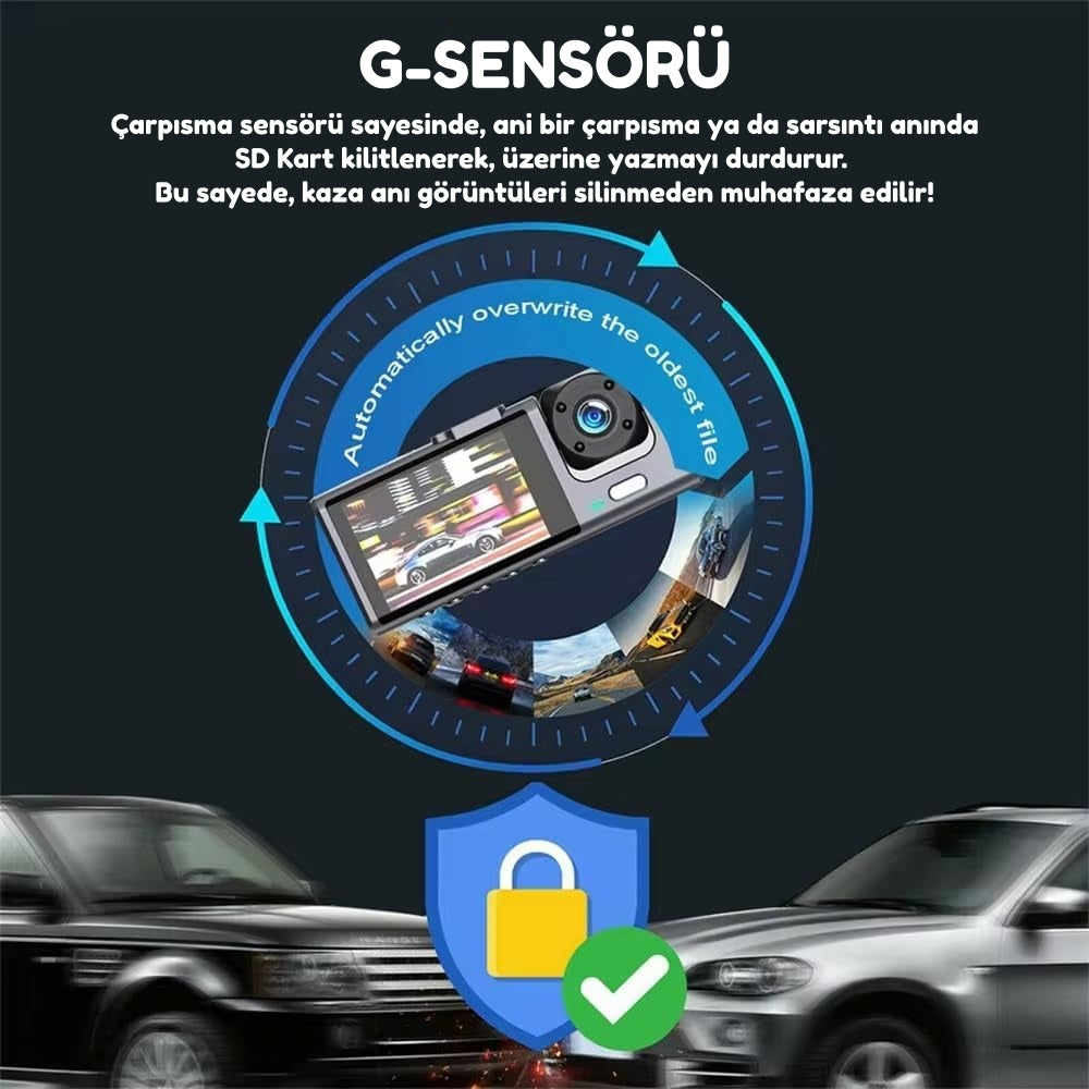 BlackBox - 3 Yönlü Full HD Araç Kamerası