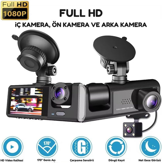 BlackBox - 3 Yönlü Full HD Araç Kamerası